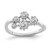 Sterling Silver Rhodium-Plated with Cubic Zirconia Ring - QR6264
