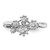 Sterling Silver Rhodium-Plated with Cubic Zirconia Ring - QR6264 - View 5