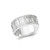 Sterling Silver Cubic Zirconia Baguettes/Rounds Ring
