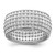 Sterling Silver Rhodium-Plated 5-Row Eternity Ring