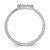 Sterling Silver Rhodium-Plated Polished & Textured Cubic Zirconia Heart Ring, 1.5 mm - View 2