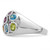 Sterling Silver Rhodium-Plated Multi Gemstone Ring - QR6307 - View 3