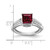 Sterling Silver Rhodium-Plated Lab-Created Ruby and Cubic Zirconia Ring - View 4