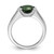 Sterling Silver Rhodium-Plated Green & White Bezel Cubic Zirconia Ring, 2.2 mm - View 2