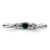 Sterling Silver Rhodium-Plated Green & White Cubic Zirconia Ring, 1.5 mm - View 5