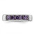 Sterling Silver Polished Purple Cubic Zirconia Ring, 3 mm - View 5