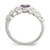 Sterling Silver Purple Cubic Zirconia Oval Ring - View 2