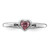 Sterling Silver Rhodium-Plated White & Pink Cubic Zirconia Heart Ring, 1.3 mm - View 5