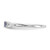 Sterling Silver Rhodium-Plated Blue Color & White Cubic Zirconia Ring, 1.3 mm - View 3