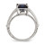 Sterling Silver Rhodium-Plated Blue Lab-Created Sapphire and Cubic Zirconia Ring - View 2