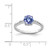 Sterling Silver Rhodium-Plated Round Tanzanite & Diamond. Ring - View 4