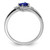 Sterling Silver Rhodium-Plated Sapphire and 0.01ct Diamond Ring - View 2