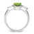 Sterling Silver Rhodium-Plated Peridot & Cubic Zirconia Ring, 2 mm - View 2