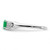 Sterling Silver Rhodium-Plated Emerald and White Sapphire Ring - View 4