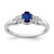 Sterling Silver Rhodium-Plated Blue and White Sapphire Ring