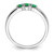 Sterling Silver Rhodium-Plated Polished Emerald 3 Stone Ring - View 2