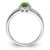 Sterling Silver Rhodium-Plated Polished Peridot & White Topaz Ring - View 2