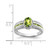 Sterling Silver Rhodium-Plated Polished Peridot & White Topaz Ring - View 4