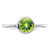 Sterling Silver Rhodium-Plated Polished Peridot Round Ring - View 5