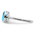Sterling Silver Rhodium-Plated Polished Blue Topaz Oval Ring - View 3