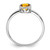 Sterling Silver Rhodium-Plated Polished Citrine Oval Ring - View 2