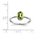 Sterling Silver Rhodium-Plated Polished Peridot Oval Ring - View 4