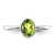 Sterling Silver Rhodium-Plated Polished Peridot Oval Ring - View 5
