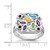 Sterling Silver Rhodium-Plated Multi Gemstone Ring - QR6404RB - View 5