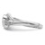 Sterling Silver Rhodium-Plated 0.031ct Diamond Heart Ring - View 3