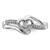 Sterling Silver Rhodium-Plated 0.031ct Diamond Heart Ring - View 5