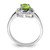 Sterling Silver Rhodium-Plated Peridot Ring, 2 mm, 2 mm Wide, 13 mm Top Length, 10 mm Top Width, Polished - View 2