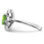 Sterling Silver Rhodium-Plated Peridot Ring, 2 mm, 2 mm Wide, 13 mm Top Length, 10 mm Top Width, Polished - View 4