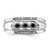 Sterling Silver Rhodium-Plated Black and White 0.252ct Diamond. Men'S Ring - View 5