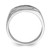 Sterling Silver Rhodium-Plated Men'S Polished 0.093ct Diamond. Ring - View 2