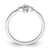 Sterling Silver Rhodium-Plated Polished and Satin Cubic Zirconia Cross Ring, 1.7 mm - View 2