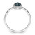 White Night Sterling Silver Rhodium-Plated Blue 0.105ct Diamond Oval Ring, 1 mm - View 2