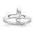 Sterling Silver Rhodium-Plated Jesus Cross Ring, 2 mm, Flat - View 7