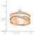 Sterling Shimmer Sterling Silver Rose-Tone Flash Rose Gold-Tone 27 Stone Cubic Zirconia Ring, 5.93 mm - View 3