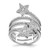 Sterling Silver Rhodium-Plated Cubic Zirconia Star Ring, 7.9 mm