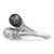 Sterling Silver Rhodium-Plated 7-8 mm Black and Grey Rice Cultured Freshwater Pearl and Cubic Zirconia Ring - View 3
