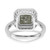 Sterling Silver Rhodium-Plated Dark Gray Ice Cubic Zirconia Polished Ring, 3 mm - View 5