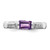 Sterling Silver Rhodium-Plated Amethyst Ring, 2 mm, 2 mm Wide, Polished - QR657 - View 5