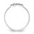 Sterling Silver Rhodium-Plated Cubic Zirconia Side Cross Polished Ring, 1 mm, Flat - View 2