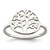 Sterling Silver Polished Tree Ring, 1.5 mm, Flat