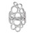 Sterling Silver Rhodium-Plated Polished & Textured Circles Ring, Flat - View 4