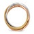 Sterling Silver Rhodium-Plated Gold & Rose Gold-Tone Intertwined Ring, 2 mm - View 2