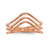 Sterling Silver Rose-Tone 3-Band Ring
