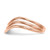 Sterling Silver Rose-Tone 3-Band Ring - View 3