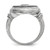 Sterling Silver Rhodium-Plated Black and White Cubic Zirconia Evil Eye Ring - View 2