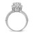 Sterling Silver Rhodium-Plated Cubic Zirconia Pavé Ring, Half Round - View 2